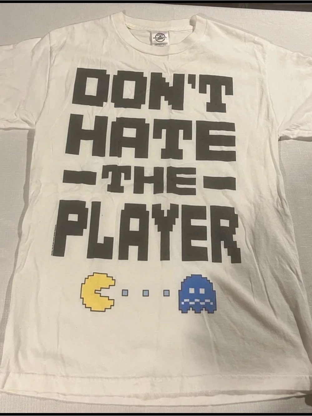 Delta “Don’t Hate The Player” Graphic White T-Shirt Mens Sz:Medium